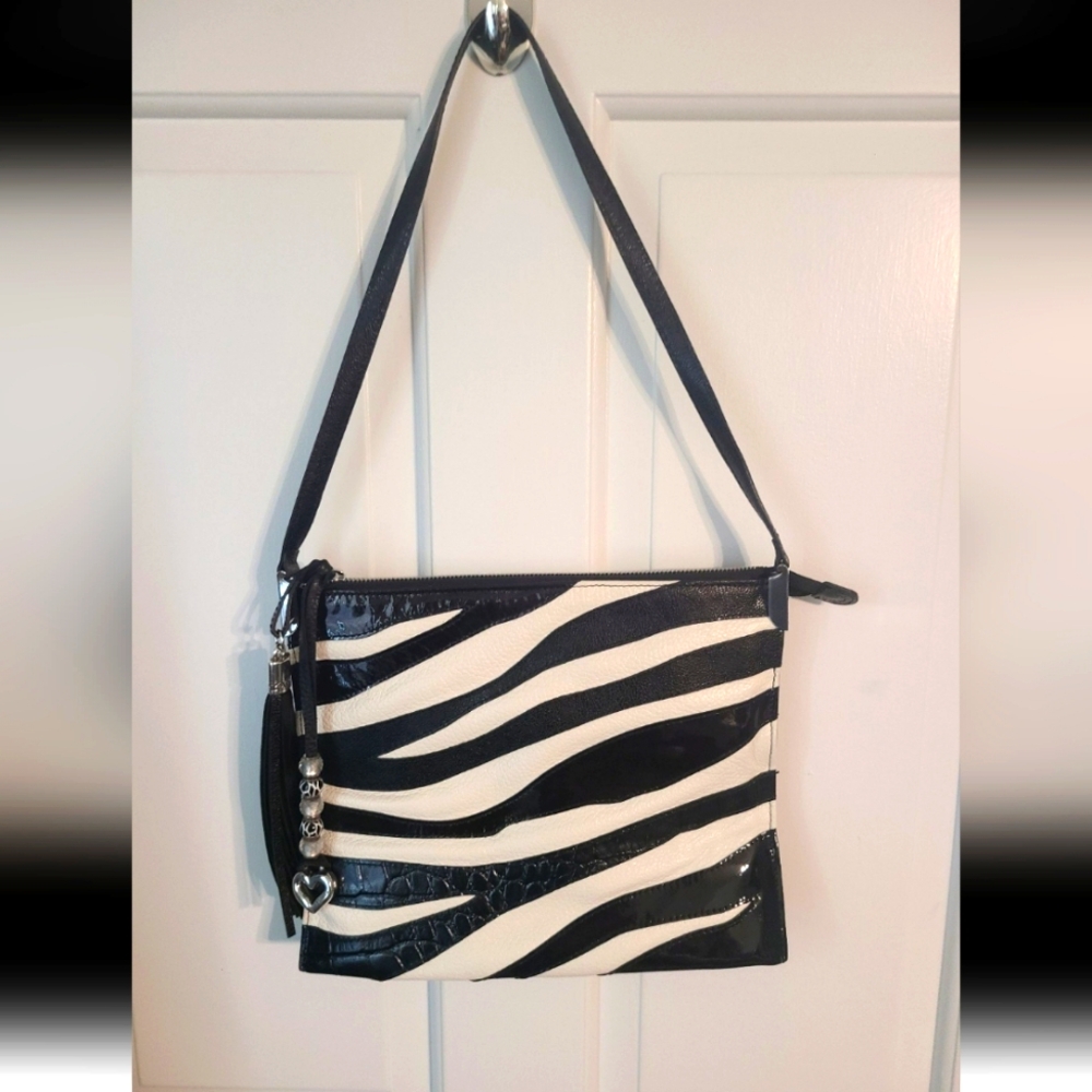 Brighton Zebra Bag Black White & Stripe handbag